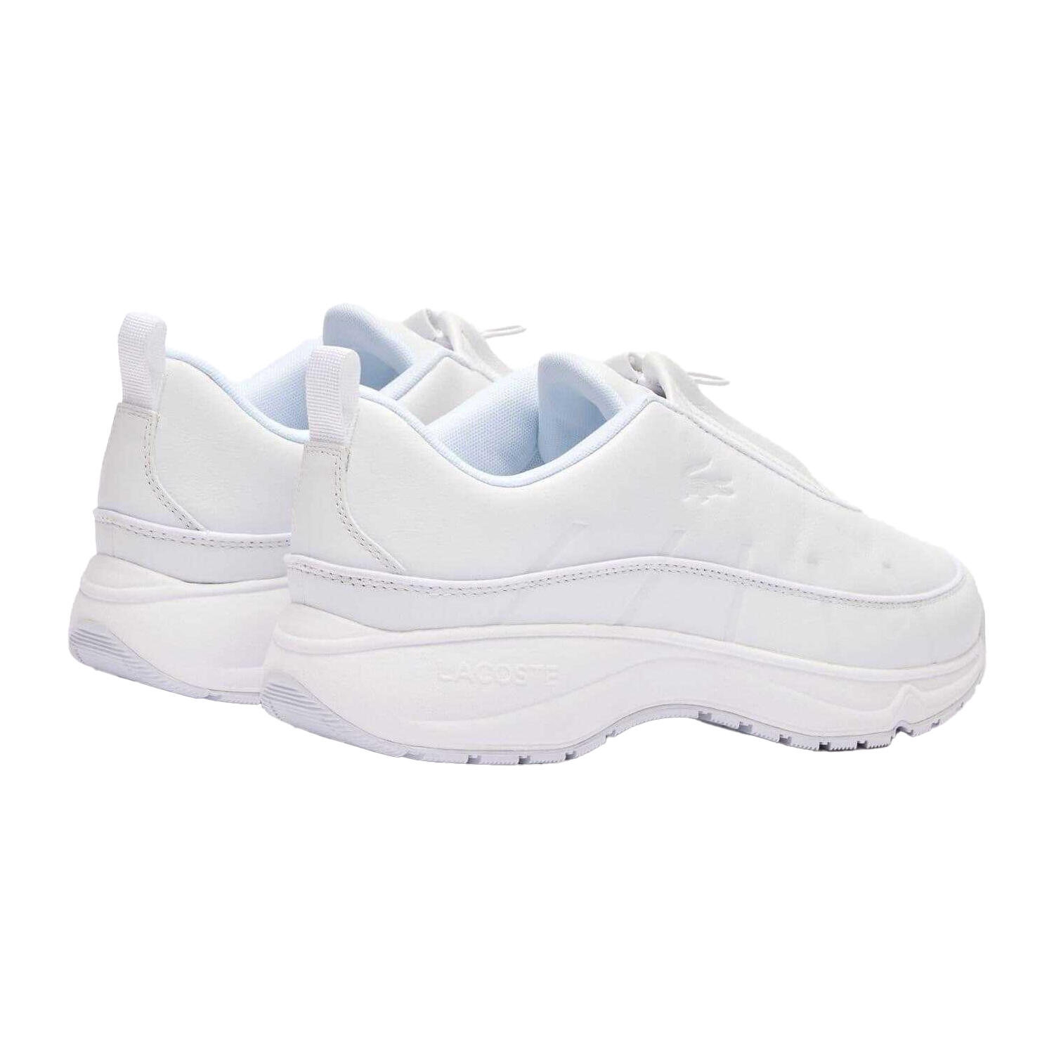 Mens Audyssor Leather Zip Trainers (White) 2/4