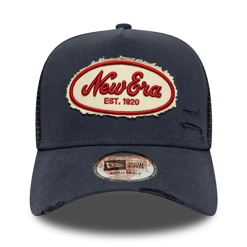 Boné trucker feminino Los Angeles Dodgers Oval Cansas Distress 2/5