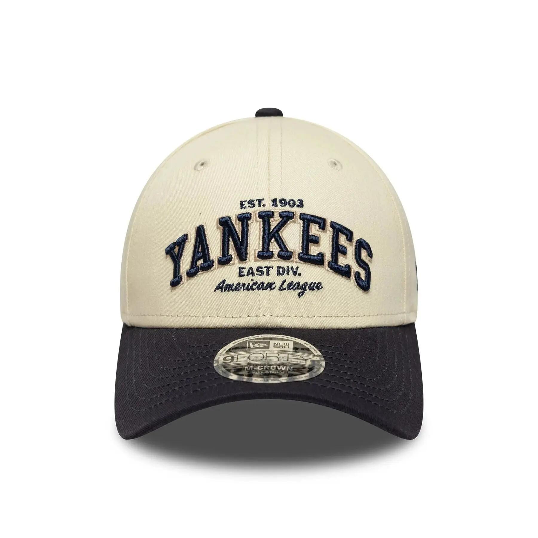 Gorra de béisbol New Era Wordmark 9Forty New York Yankees 3/4
