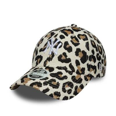 Los angeles dodgers baseballpet voor vrouwen new era 9forty leopard midi
