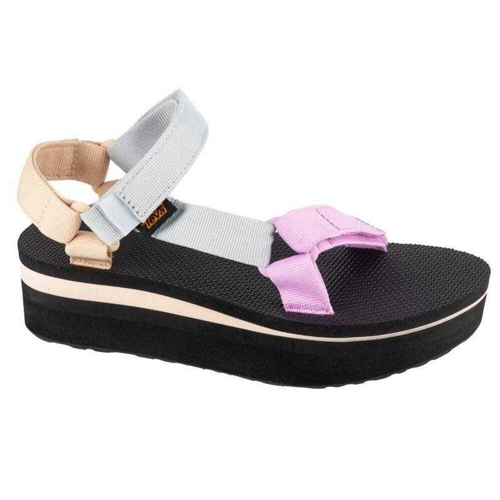 Womens/Ladies Universal Platform Sandals (Black/Multicoloured)
