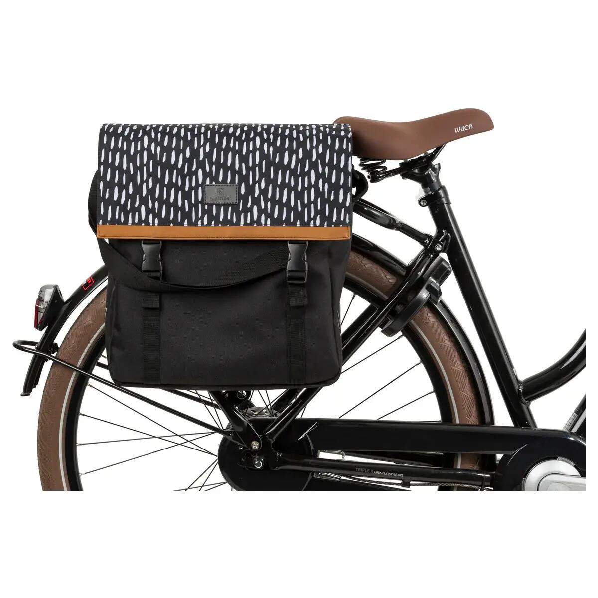 Einzel-Fahrradtasche Nara 17L wasserabweisend mit Schultergurt Schwarz 2/7