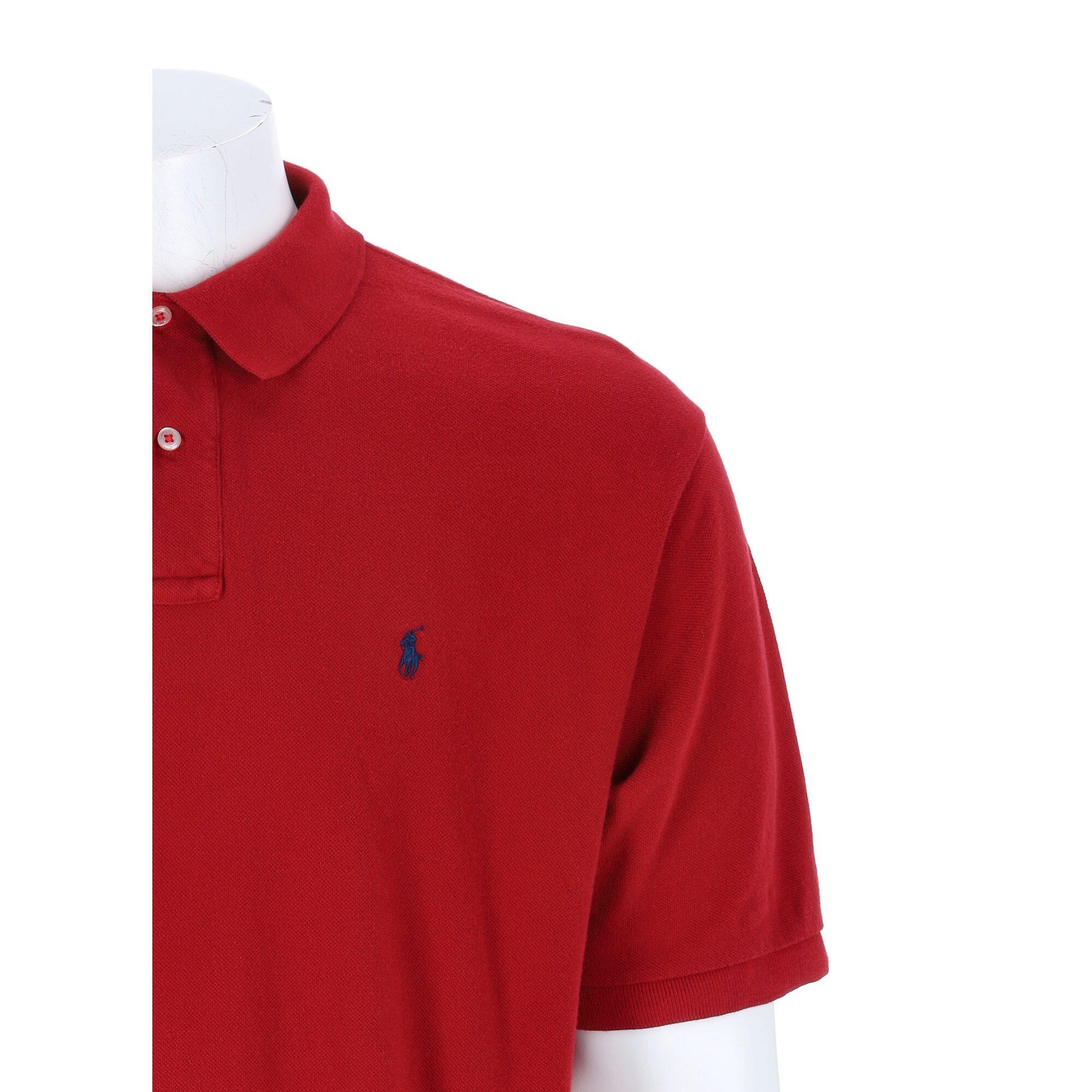 Seconda Mano - Polo da uomo a maniche corte rosso - Stato eccellente 6/7
