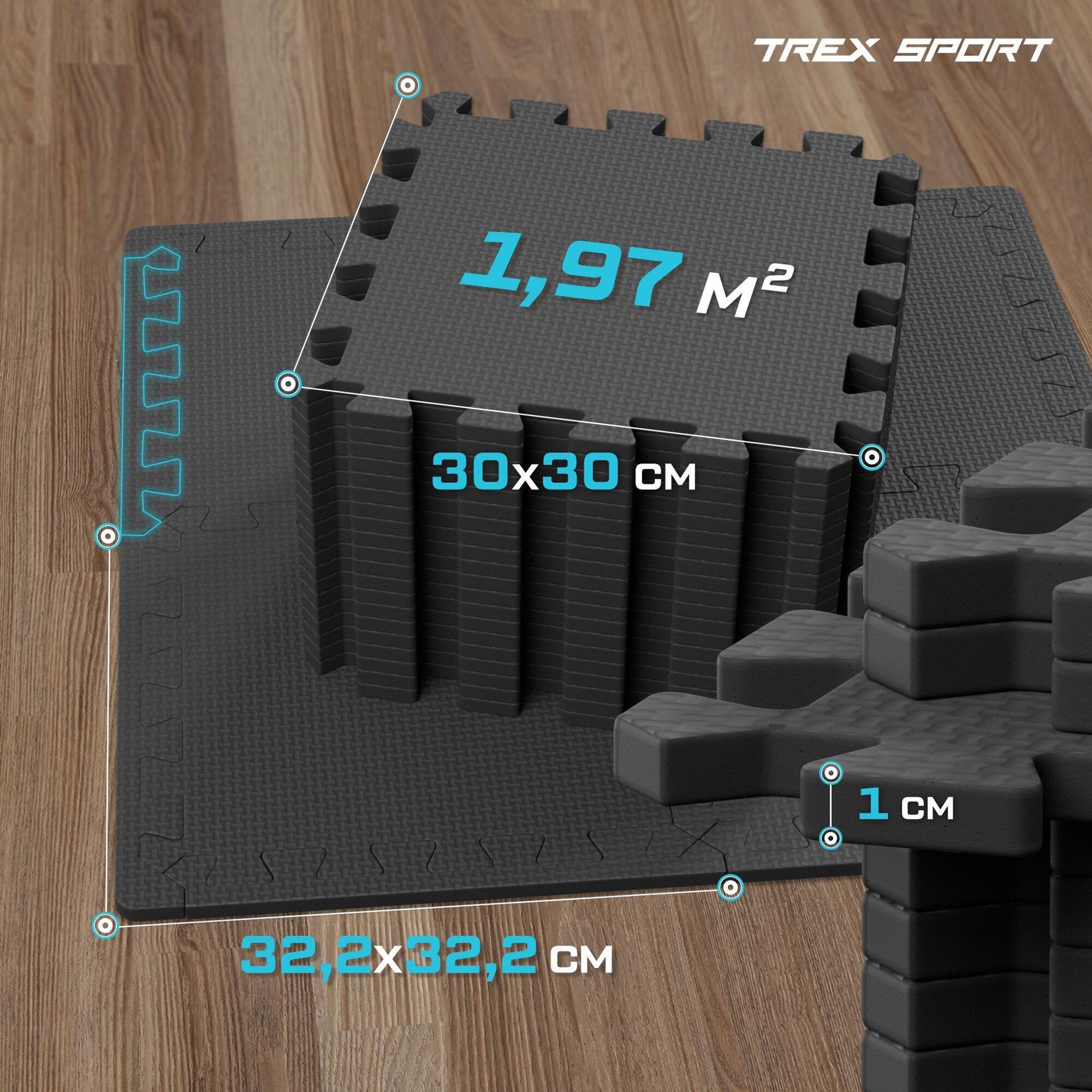 Mata puzzle pod sprzęt fitness Trex Sport pianka EVA 1,97m² 10mm 24szt. 3/7