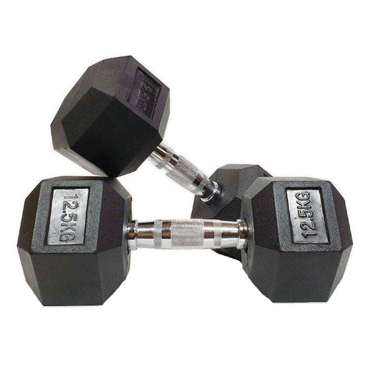 Morgan rubber hex dumbbells pair