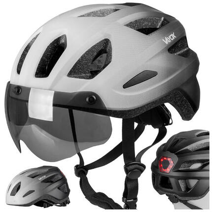 Kask rowerowy Vayox Active VA0424 z szybką i lampką LED