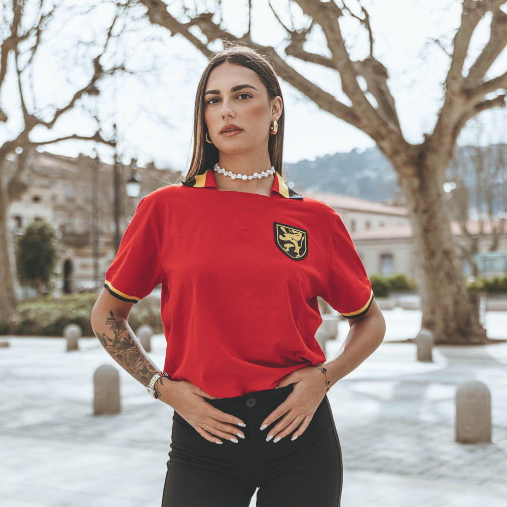 Bélgica 1960's - Camiseta de fútbol retro - Roja – COPA Football 2/7