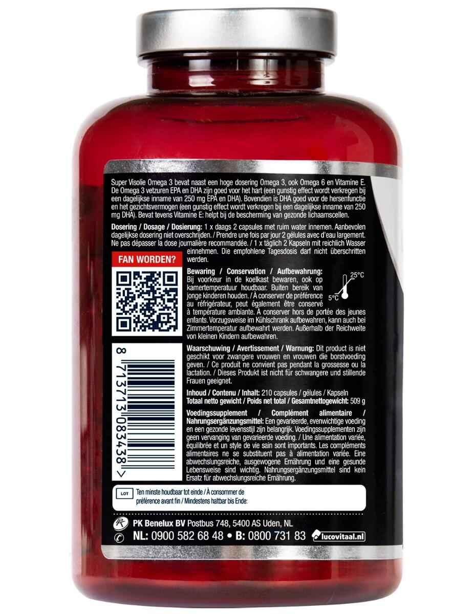 Lucovitaal Super Omega 3 Visolie 210 capsules MAXI XXL 4/4