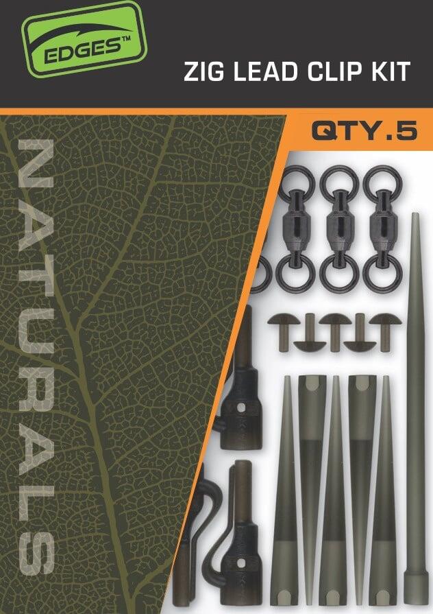Fox Naturals Zig Lead Clip Kit - Rigkomponenten zum Karpfenangeln 5/6