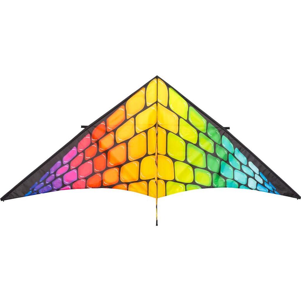 Single-line kite HQ Delta Pixel Blaze 3 m 106420 Rainbow 300 x 138 cm