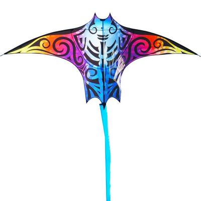 Eenlijnsvlieger hq manta kite tribal flame 106347 regenboog 320 x 130 cm