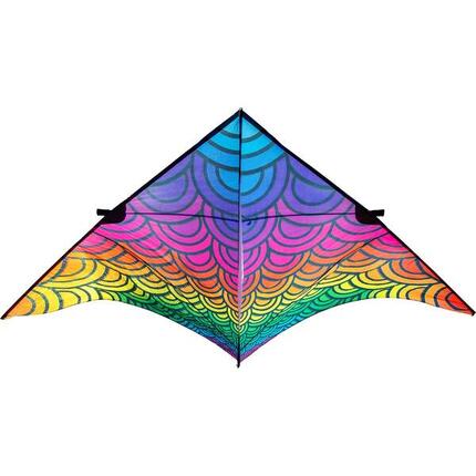Latawiec jednożyłowy HQ Delta Illusion 4 m 106425 tęcza 410 x 195 cm