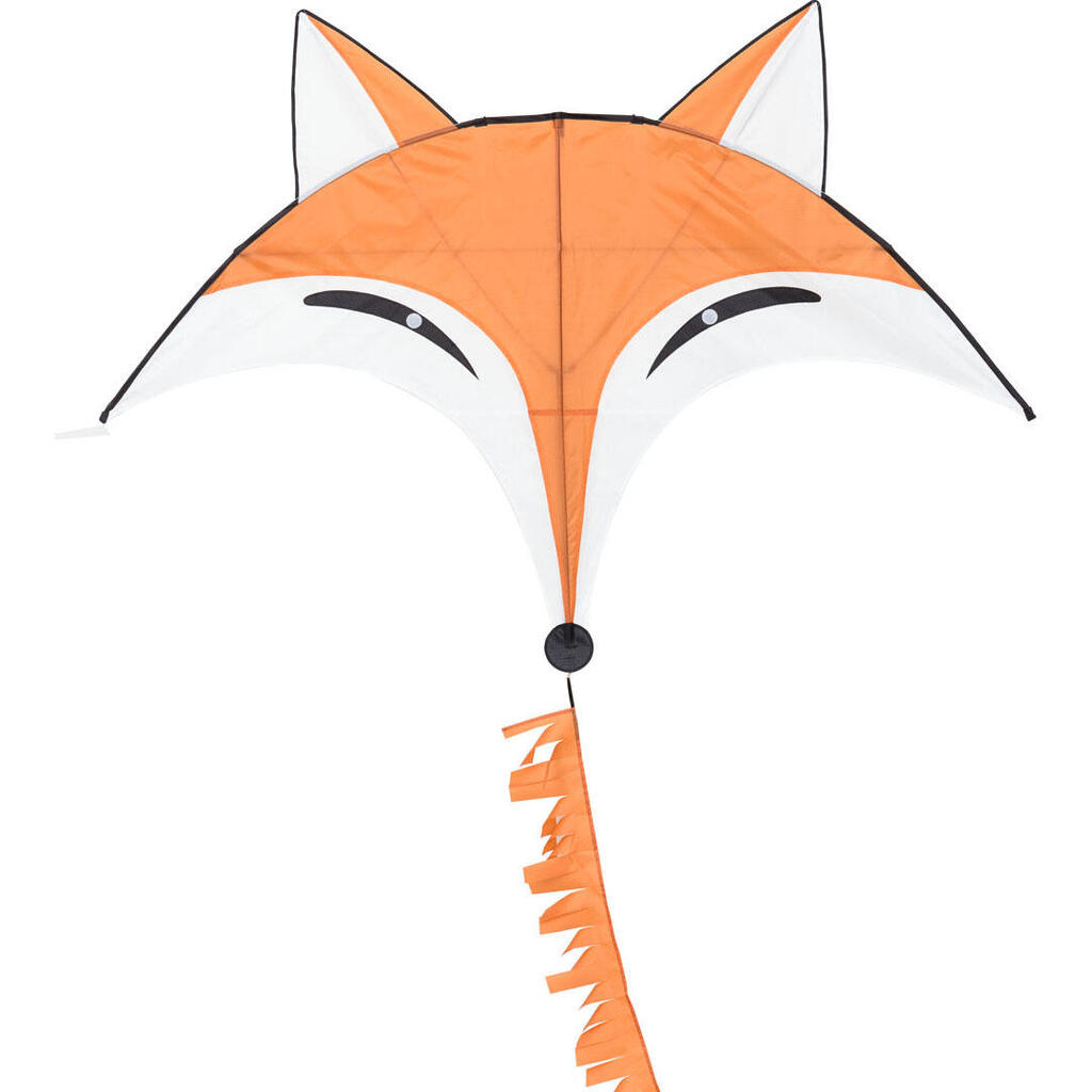 Children's kite HQ Fox Kite 105100 Orange 145 x 110 cm + 350 cm fringe tail