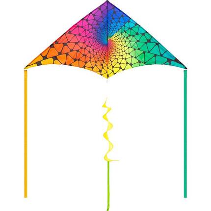 Latawiec jednożyłowy HQ Delta Spectrum Spin 2 m 106106 Tęcza 210 x 98 cm