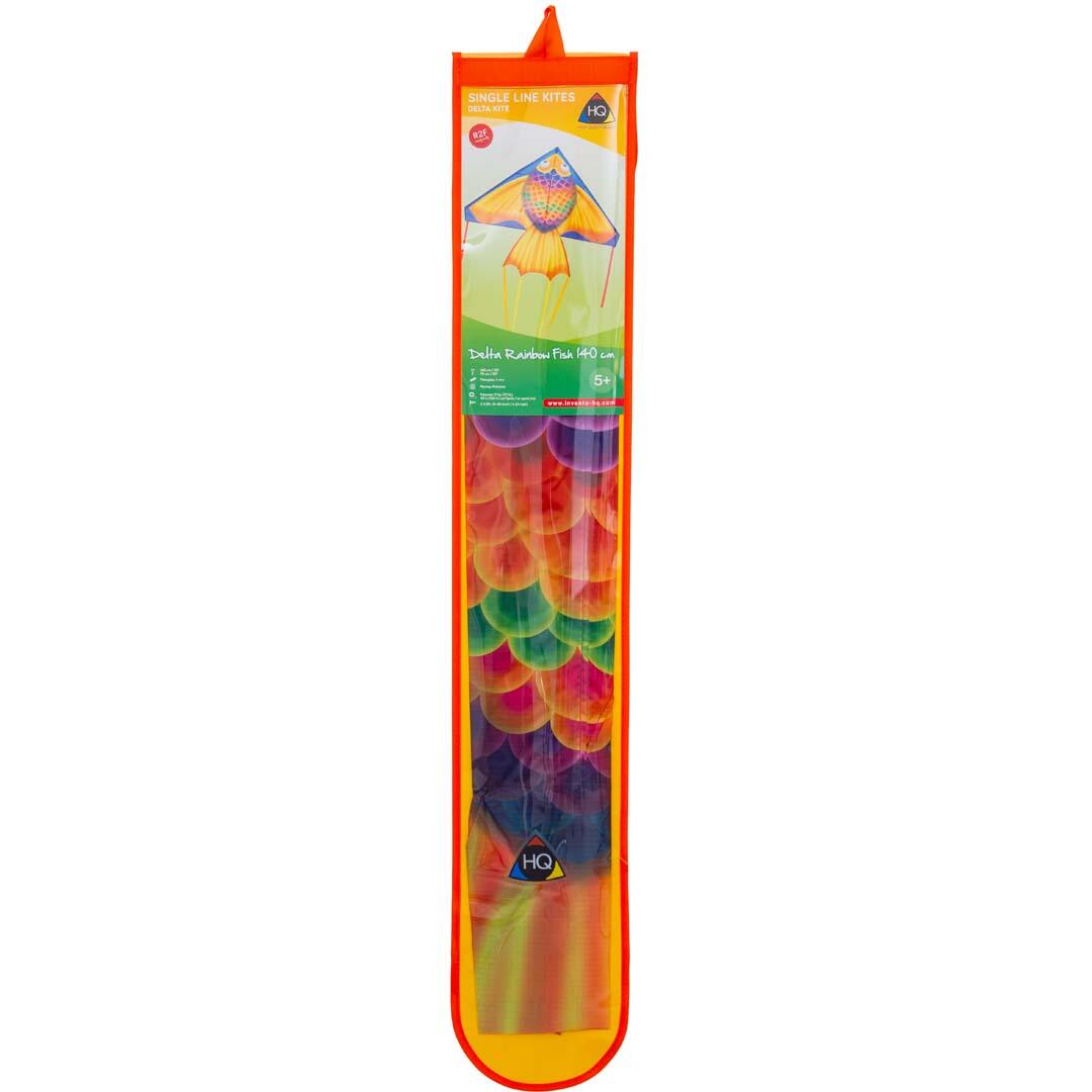 Kinderdrachen HQ Delta Rainbow Fish 140 cm 106124 Orange 140 x 75 cm 2/4