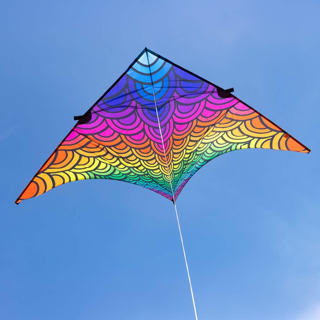 Cometa monolínea HQ Delta Illusion 4 m 106425 Rainbow 410 x 195 cm 3/3