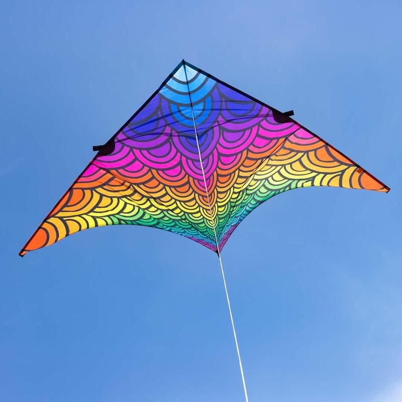 Zmeu cu fir simplu HQ Delta Illusion 4 m 106425 Rainbow 410 x 195 cm