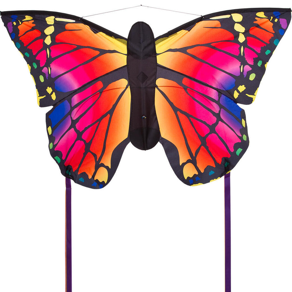 Children's Kite HQ Butterfly Kite L Ruby 106543 Red 130 x 80 cm + 2x 600 cm tail