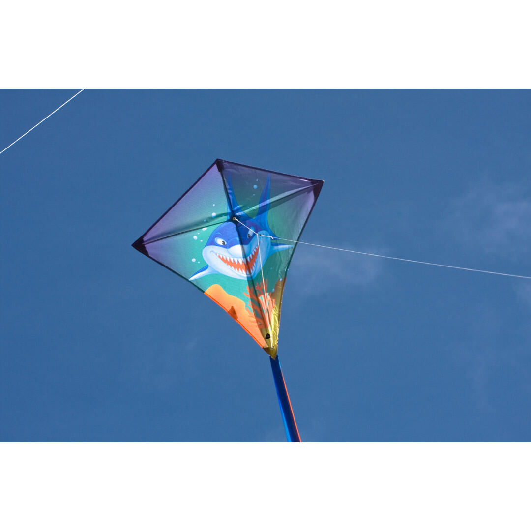 Pipa infantil HQ Eddy Sharky 100100 Azul 68 x 68 cm + 200 cm de cauda 4/6