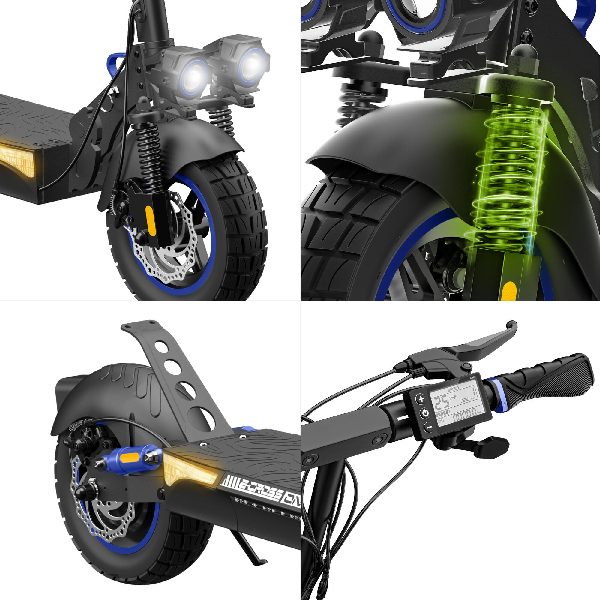 Trottinette Électrique Adulte ECROSS – 1300W - Jusqu'a 60 km 4/7