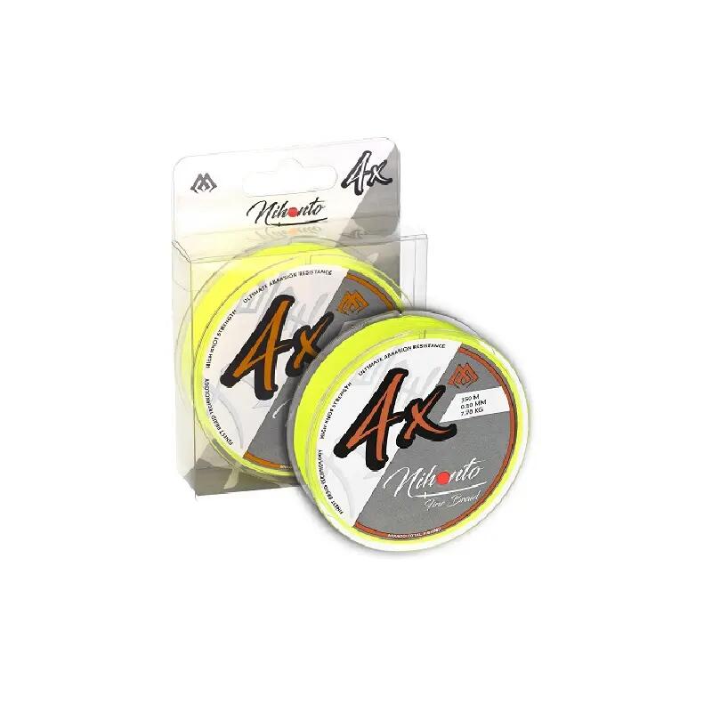 Tresse Mikado Nihonto Fine 0,10mm 7,7kg 150m Jaune Fluo 4/7