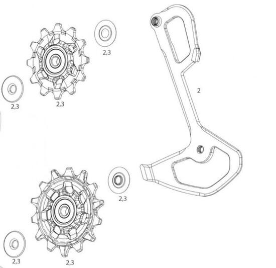 Płytka wewnętrzna Sram z zestawem kółek 52T