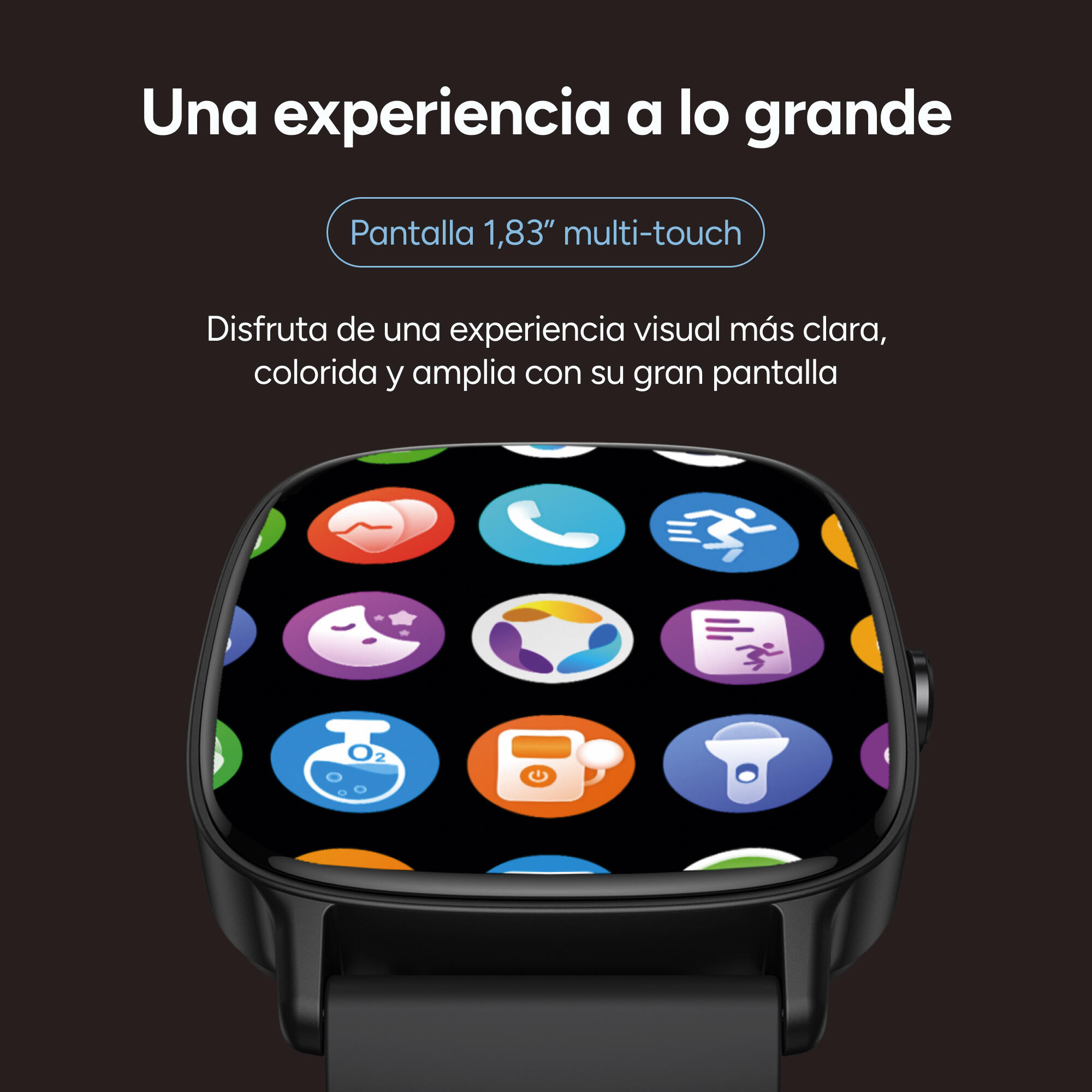 Montre connectée KSIX Pulse, écran 1,83", arrêt automatique 7 jours 3/7