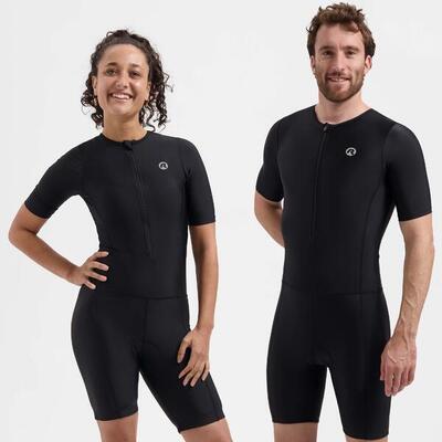 Trisuit dames en heren korte mouwen triathlon pak - florida