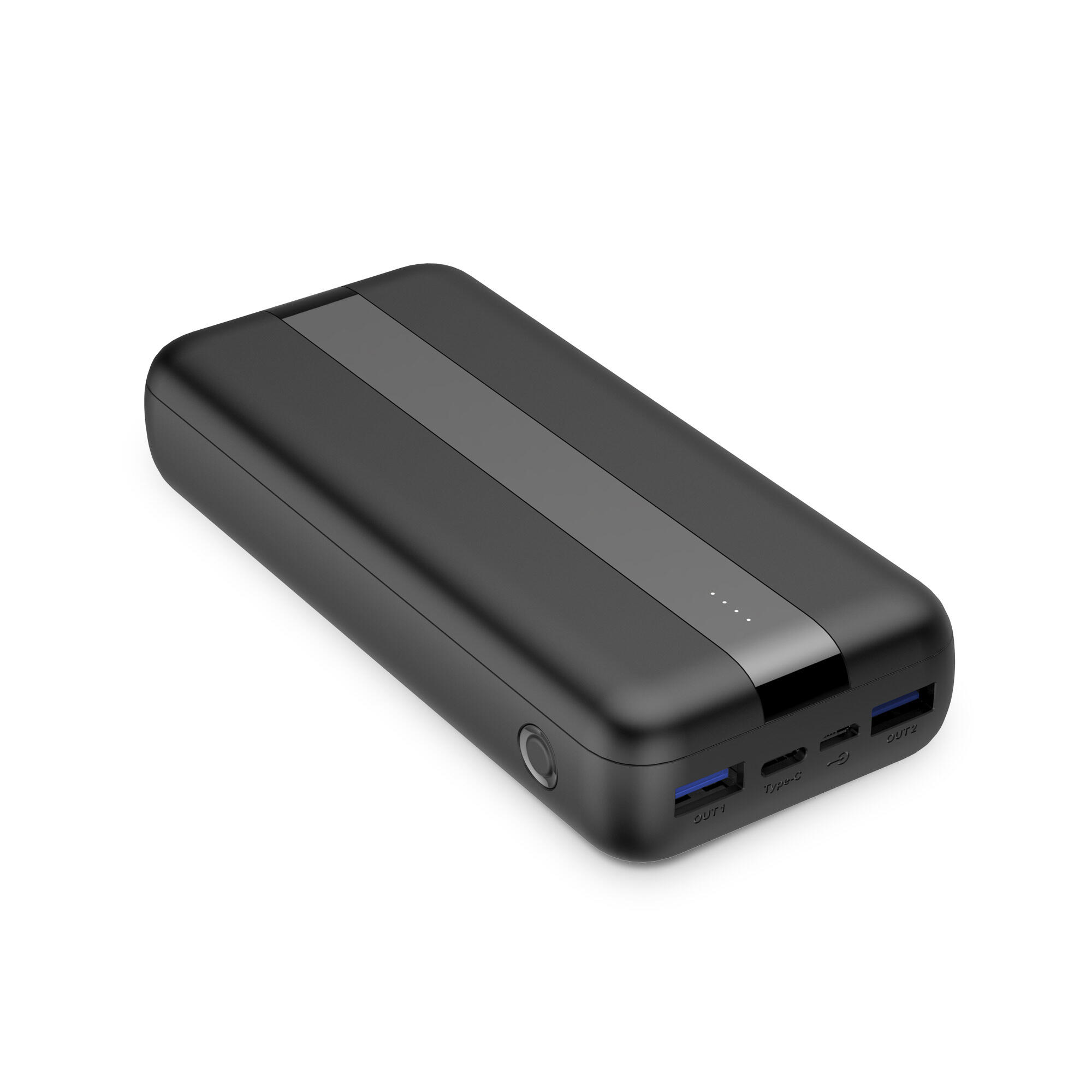 Batterie externe 20 000 mAh, câble USB-A vers USB-C inclus, Noir 2/6