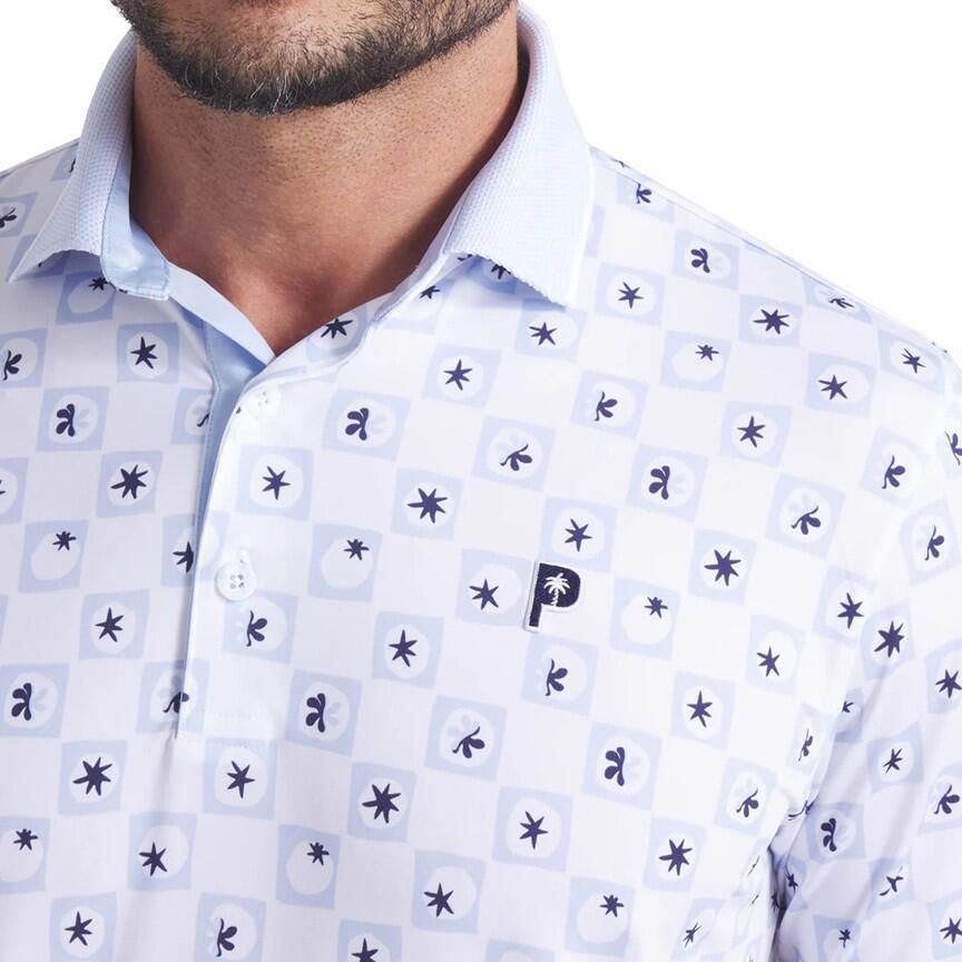 Polo da golf Puma X PTC Micro da uomo blu 3/5