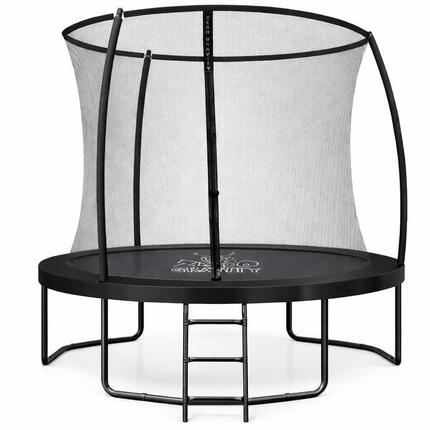 Trampolin Outdoor Ø 244 cm, TÜV GS, Smartes Klappnetz, Inkl. Leiter & Bodenanker