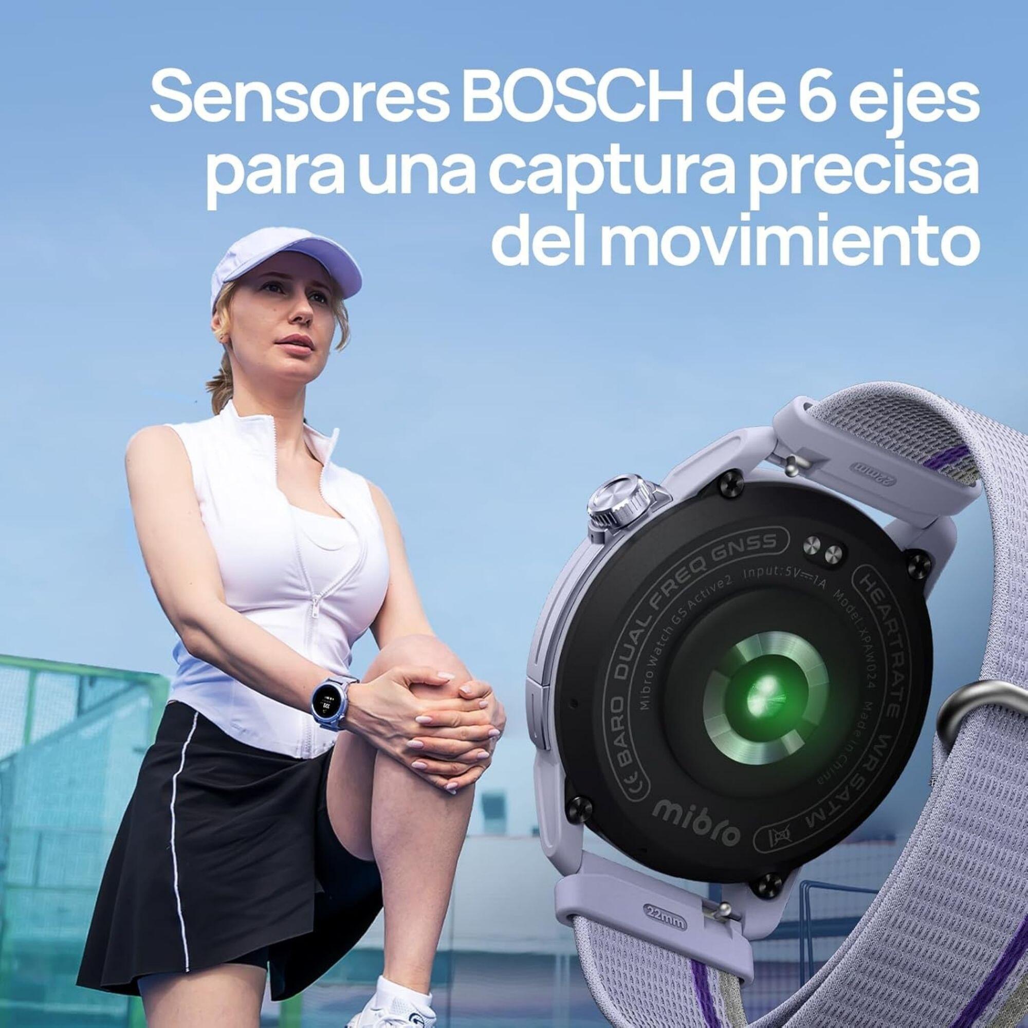 GS Active2 smartwatch AMOLED 150+ Sport, Padel Pro, Running, GPS. Autonomia 20gg 6/8
