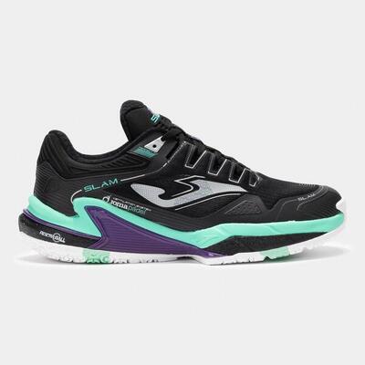 Joma SLAM MEN 2501 Scarpe padel uomo nero dettagli verde e viola 40