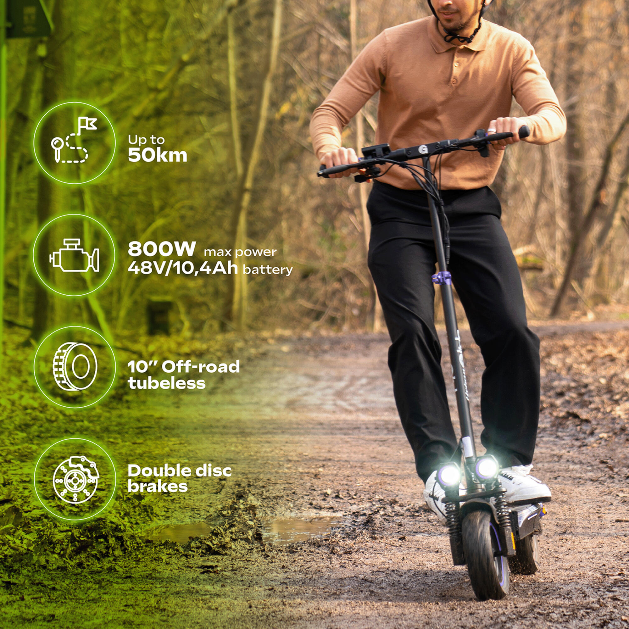 Trottinette Électrique Adulte ECROSS – 1300W - Jusqu'a 60 km 2/7
