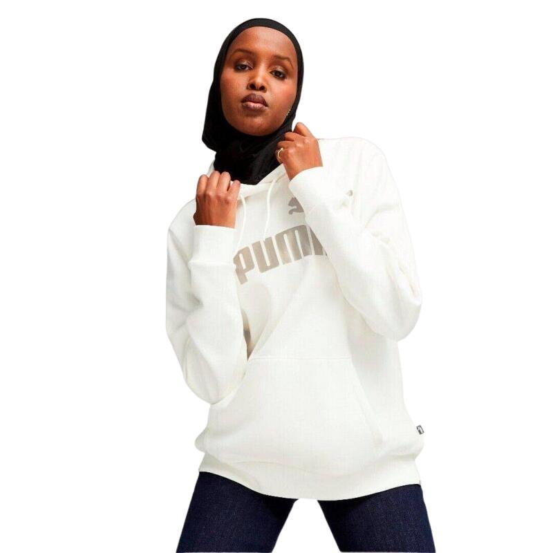 Puma Sudadera Puma Ess+ Metallic Logo Blanco/beige 2/2