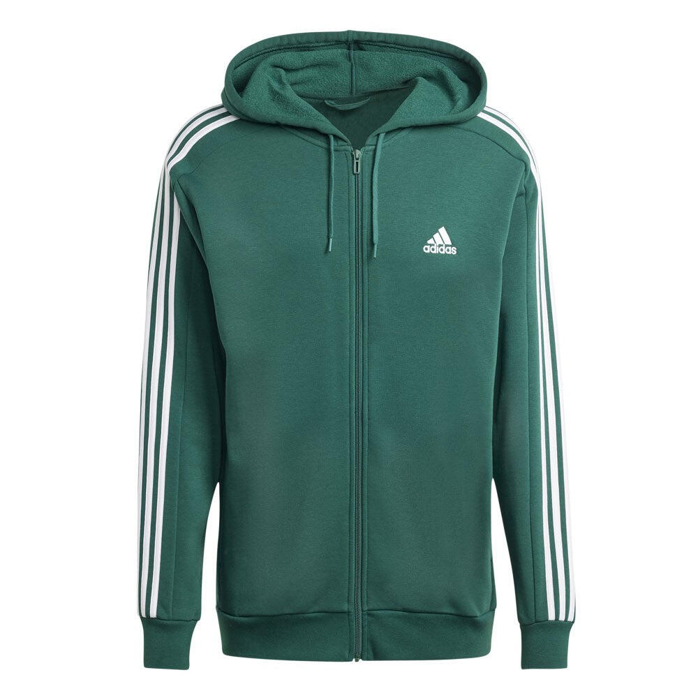 Felpa con Cappuccio in Pile Adidas Essentials Verde Collegiate 2/5
