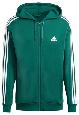 Felpa con Cappuccio in Pile Adidas Essentials Verde Collegiate