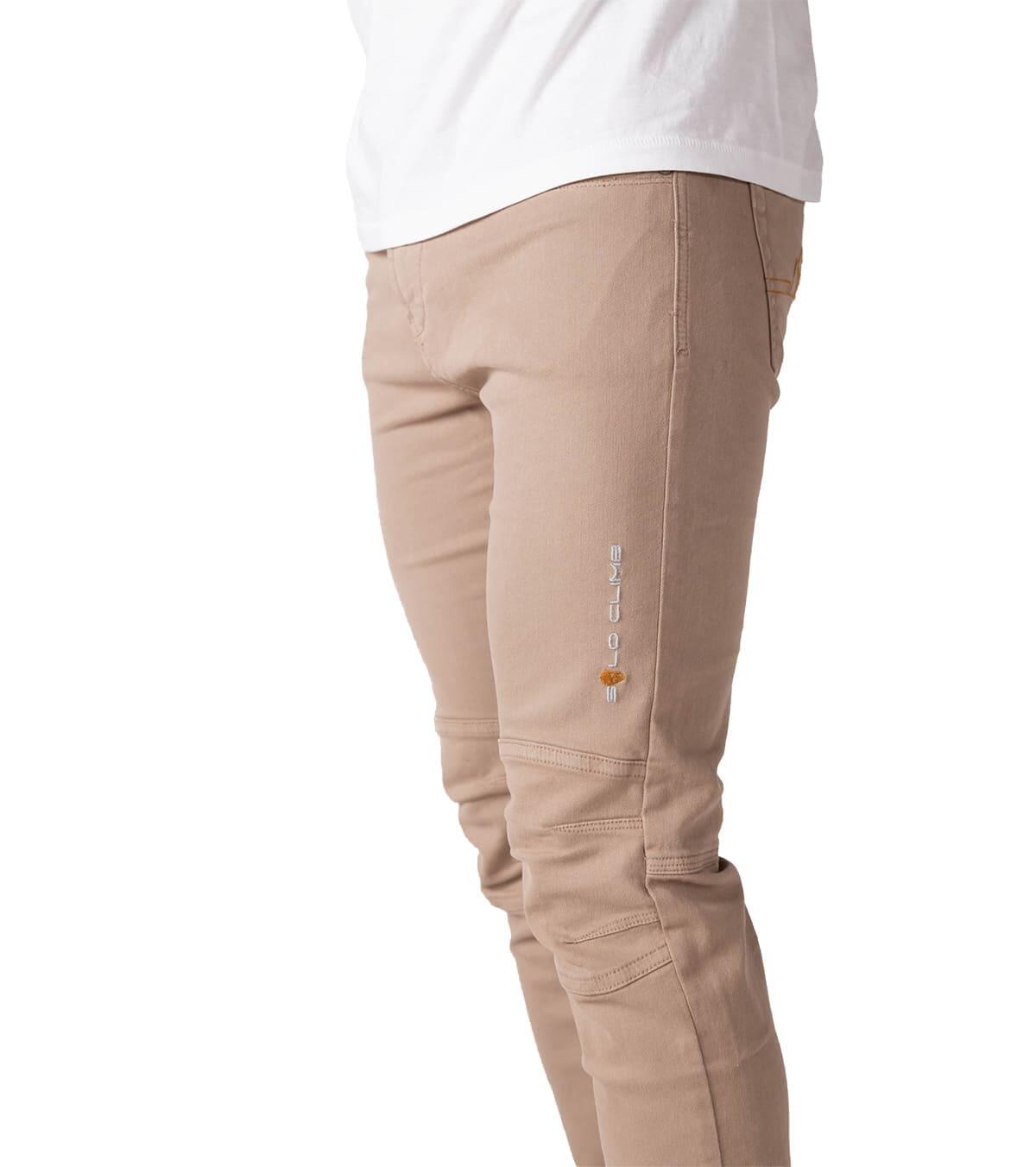 Calças Jeans De Escalada Pinto Homem Elásticas E Leves Bege 3/6