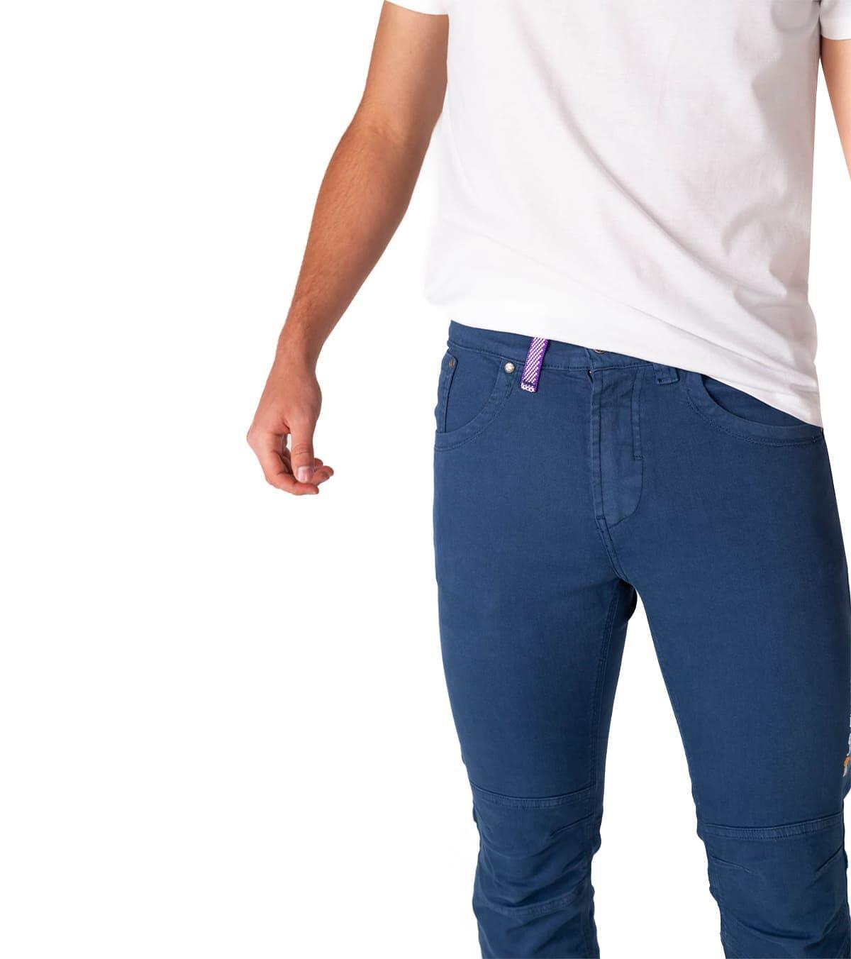 Pantalón Vaquero de Escalada y Montaña Ligero y Elástico Pinto Hombre Azul 5/6