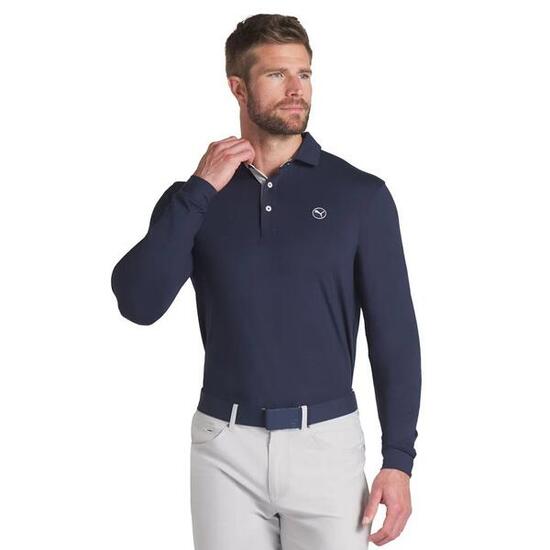 Polo da golf Puma Cloudspun Midweight da uomo blu navy