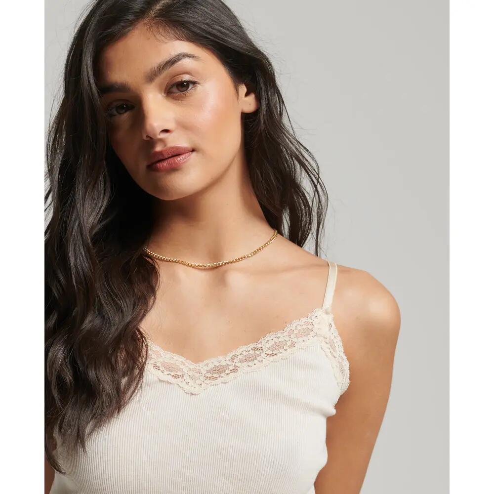 Top Blanc Femme Superdry Vintage Lace Cami 4/5