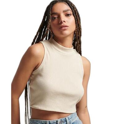 Tanktop court met hoge kraag voor vrouwen superdry