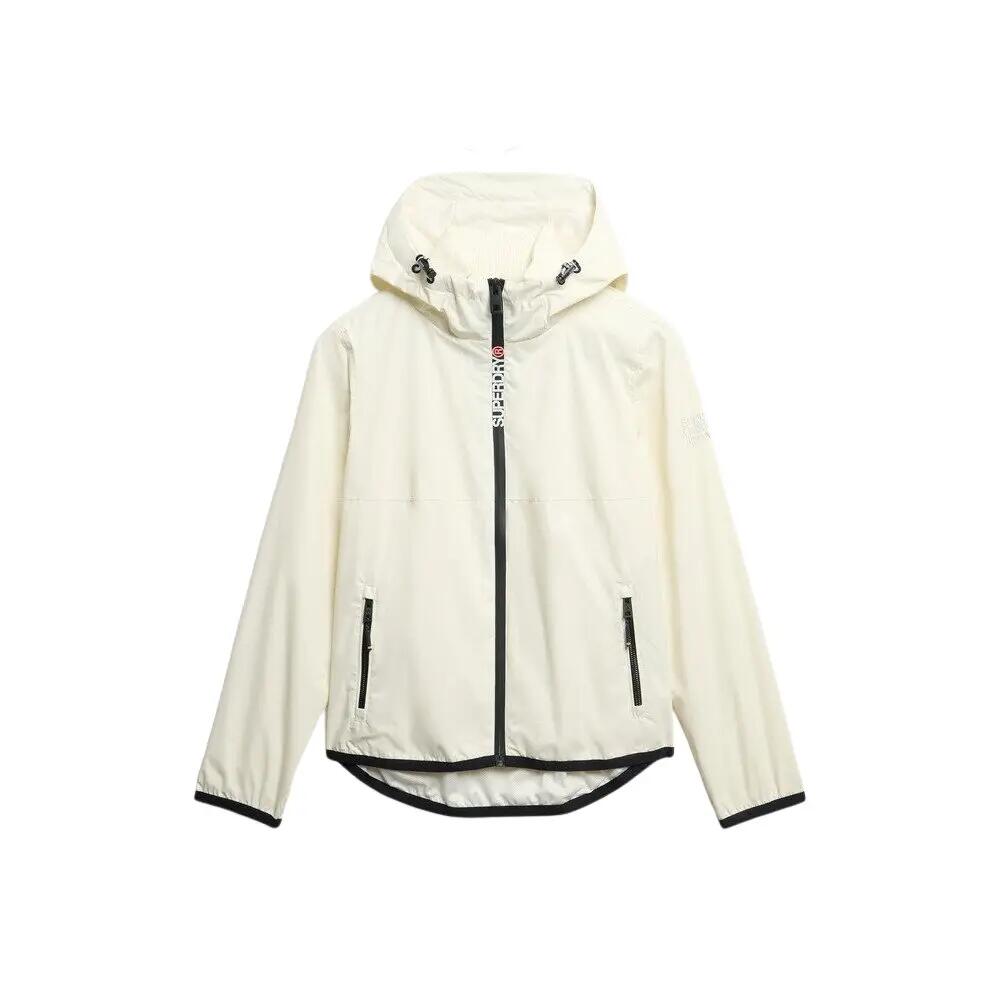 Hooded windbreaker with logo for women Superdry