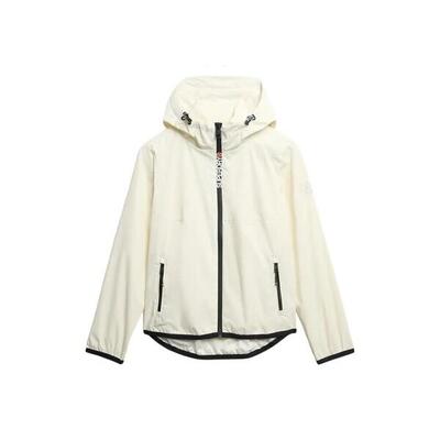 Vrouwelijke windjack met capuchon en logo superdry