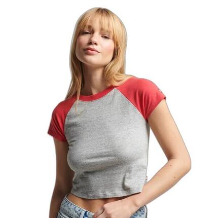 T-shirt en coton bio femme Superdry Vintage Tiny Baseball