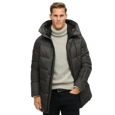 Gevoerde gewatteerde jas met ruiten superdry city