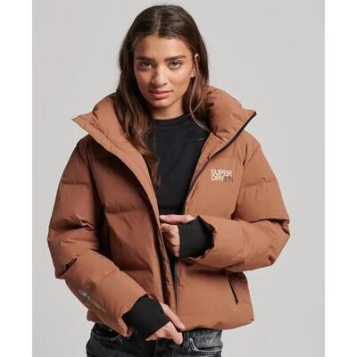 Rechte damesjas met capuchon superdry