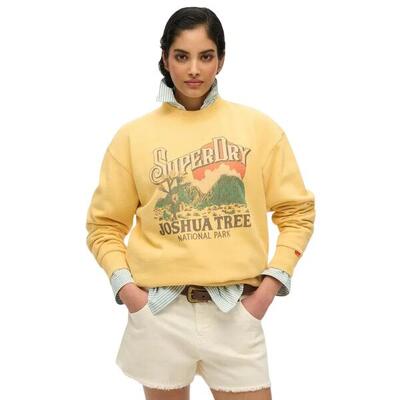 Dames oversized sweatshirt met print superdry souvenir