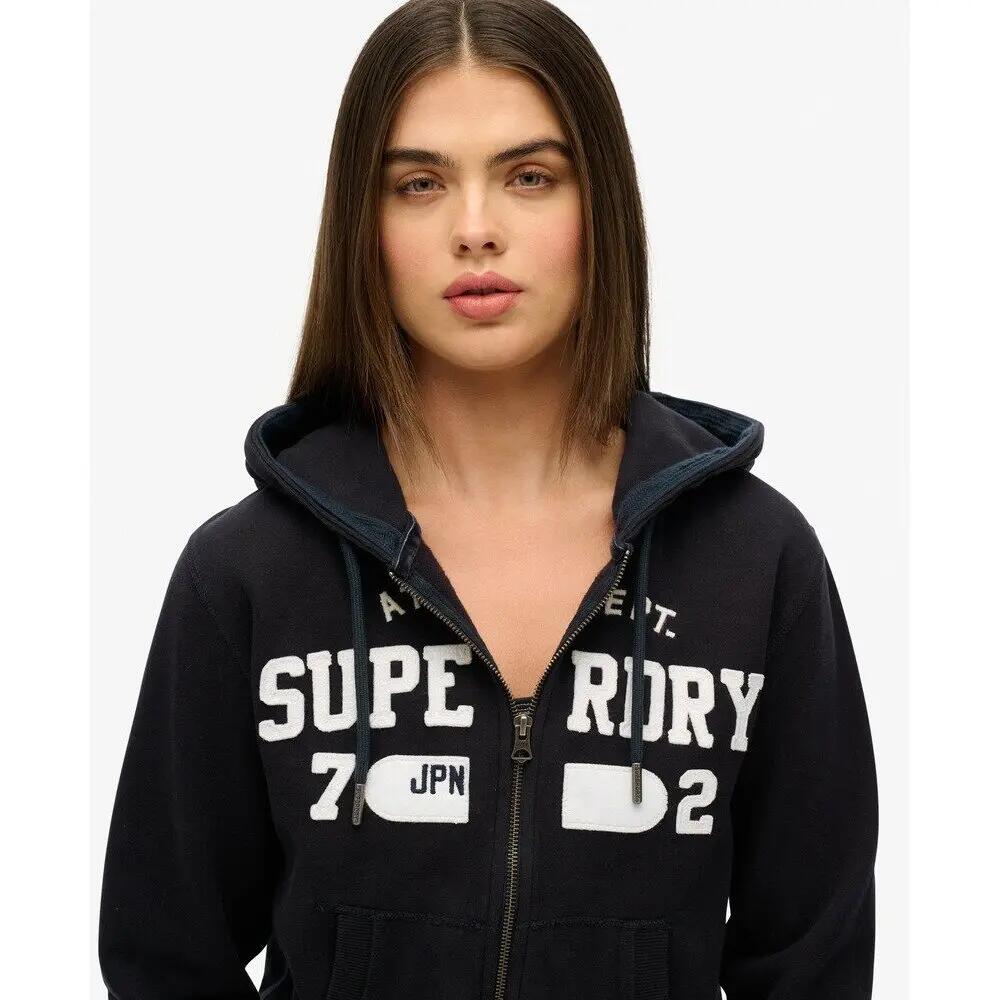Sweatshirt à capuche court décontracté zippé femme Superdry Athletic Essentials 5/6