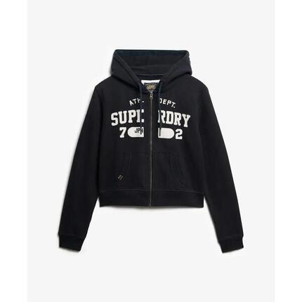 Kurze lässige Damen-Zip-Hoodie Superdry Athletic Essentials
